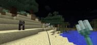 A Loyalty-enchanted trident returning to its owner (Image via Mojang)